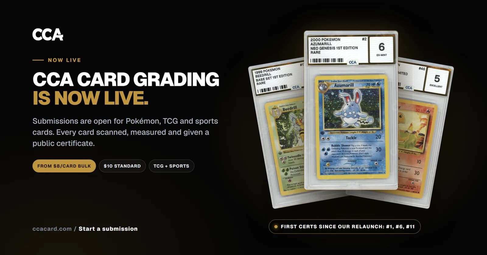 CCA Card Grading Services Are Now Live