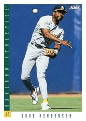 Dave Henderson #134 Base Set