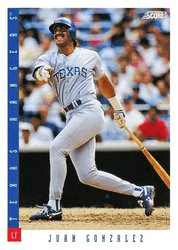 Juan Gonzalez #51 Base Set