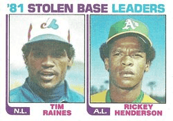 '81 Stolen Base Leaders