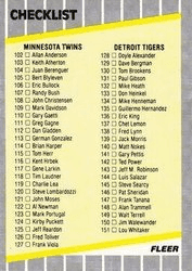 Checklist 102-200: Twins / Tigers / Reds / Brewers