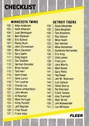 Checklist 102-200: Twins / Tigers / Reds / Brewers