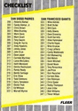 Checklist 299-395: Padres / Giants / Astros / Expos