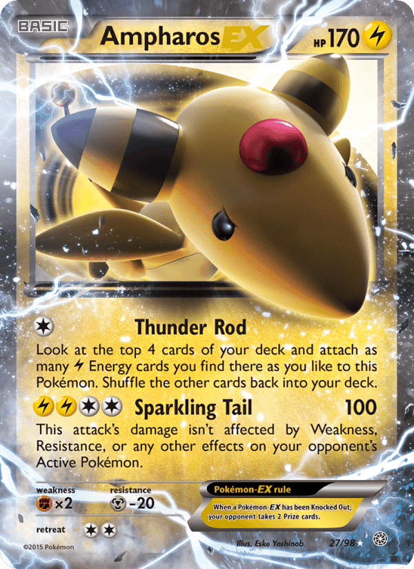 Ampharos EX #27 Ancient Origins