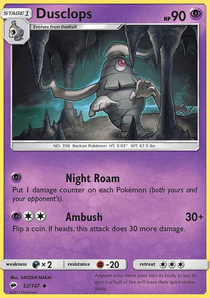 Dusclops #52 Burning Shadows
