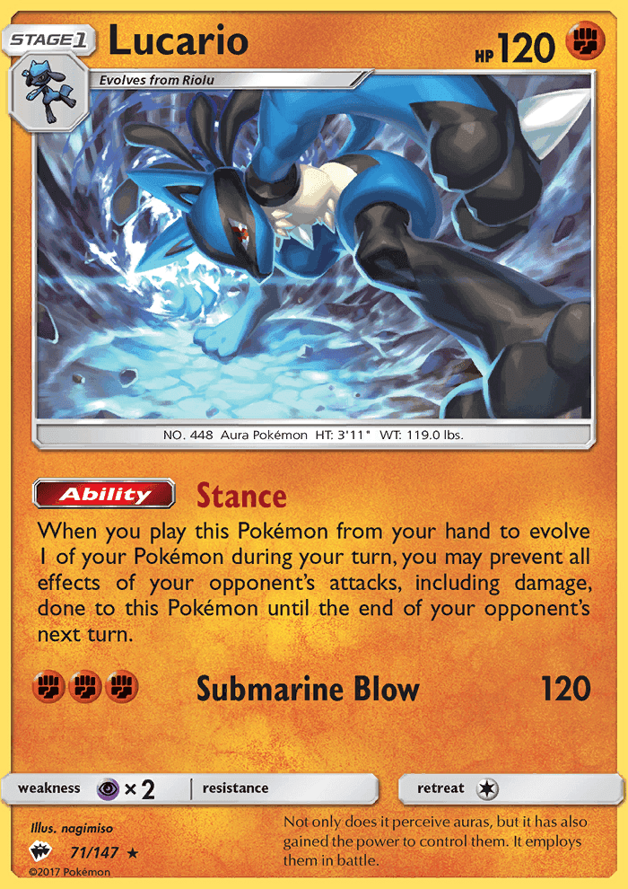 Lucario #71 Burning Shadows