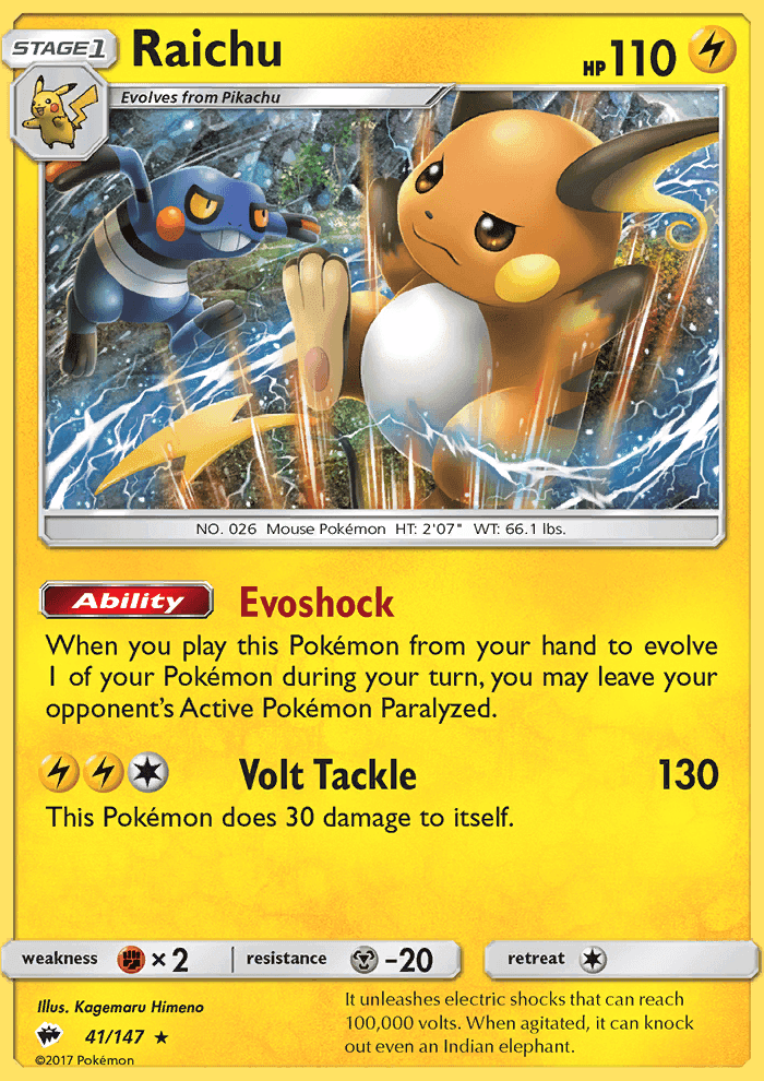 Raichu #41 Burning Shadows