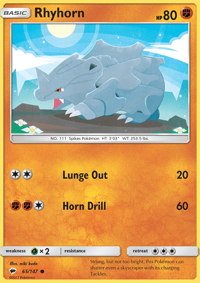 Rhyhorn #65 Burning Shadows