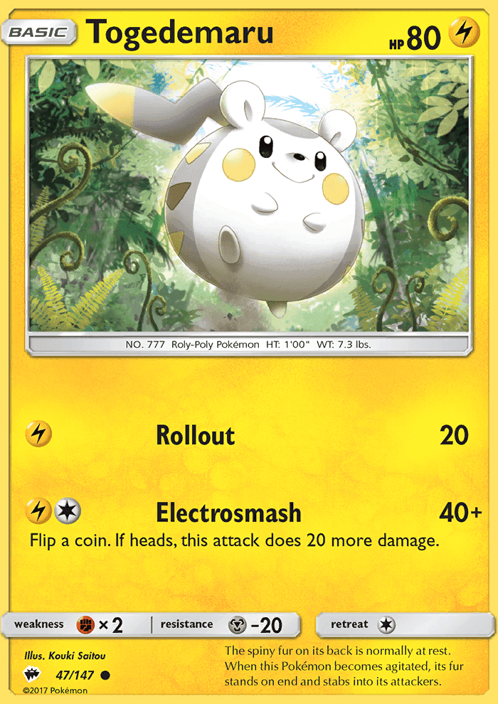 Togedemaru #47 Burning Shadows