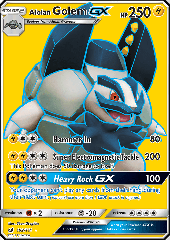 Alolan Golem GX #102 Crimson Invasion