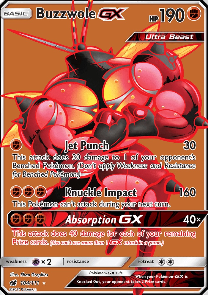 Buzzwole GX #104 Crimson Invasion