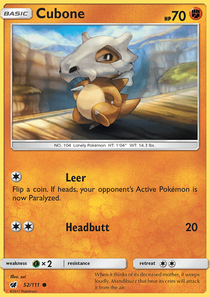 Cubone #52 Crimson Invasion