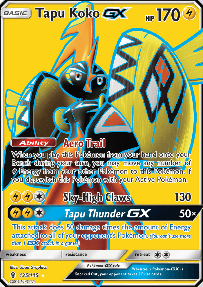 Tapu Koko GX #135 Guardians Rising