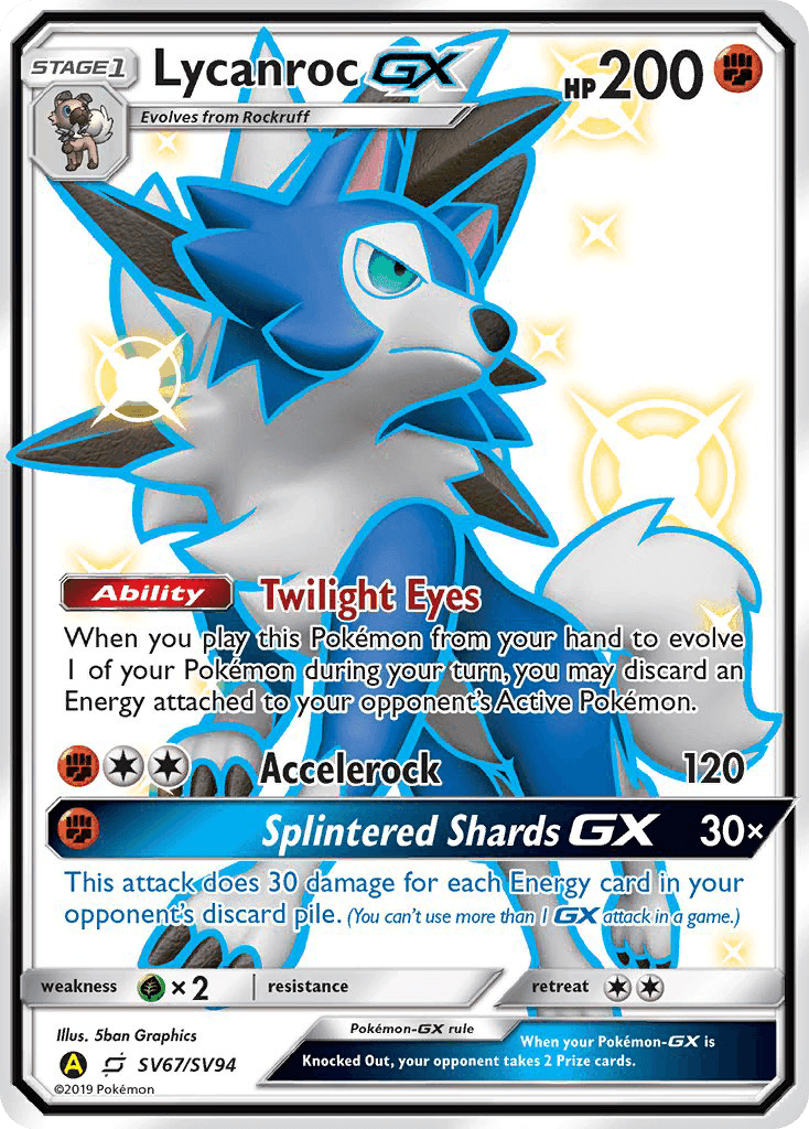Lycanroc-GX #SV67 Hidden Fates