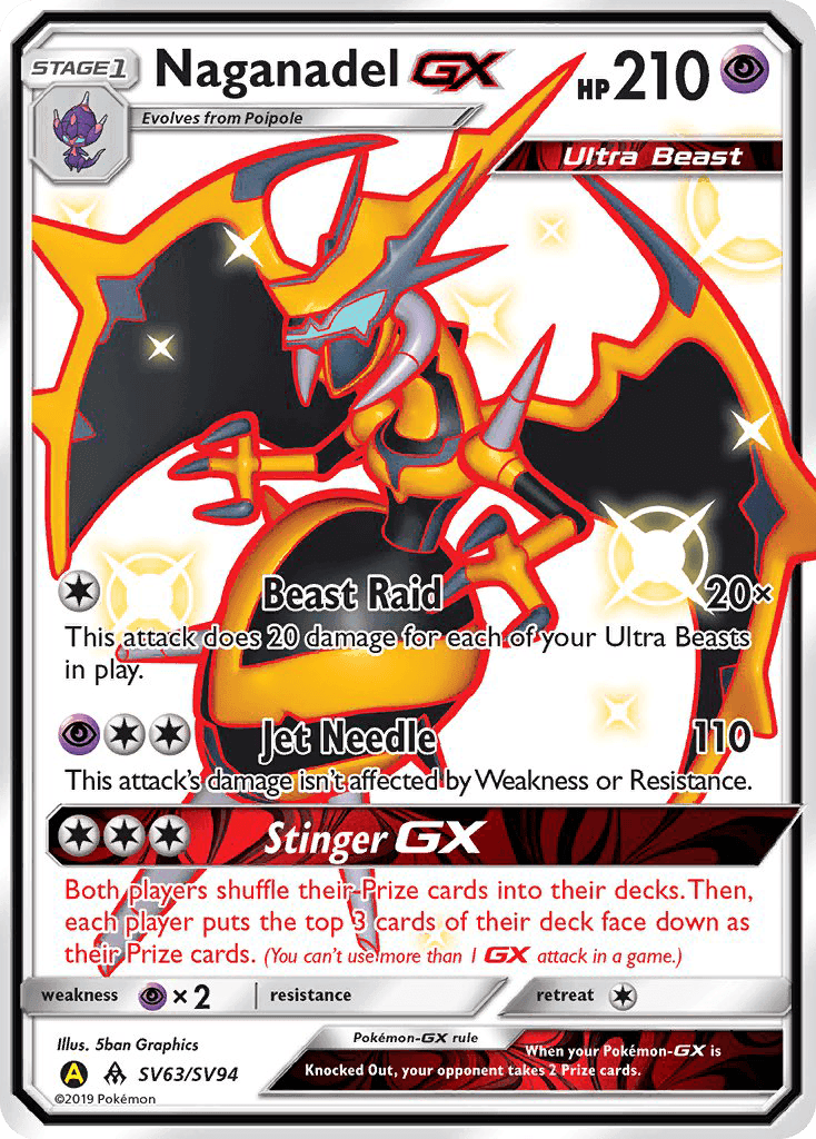 Naganadel-GX #SV63 Hidden Fates