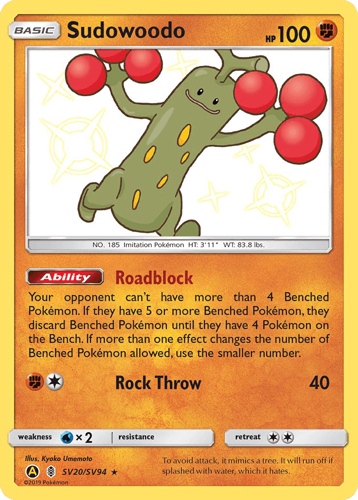 Sudowoodo #SV20 Hidden Fates