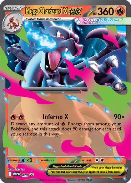 Mega Charizard X ex #029 MEP Black Star Promos