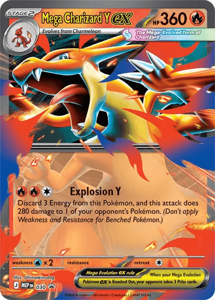 Mega Charizard Y ex #030 MEP Black Star Promos