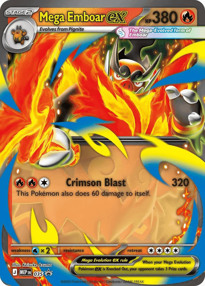 Mega Emboar ex #035 MEP Black Star Promos