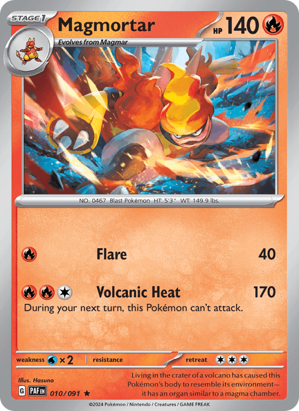 Magmortar #010 Paldean Fates