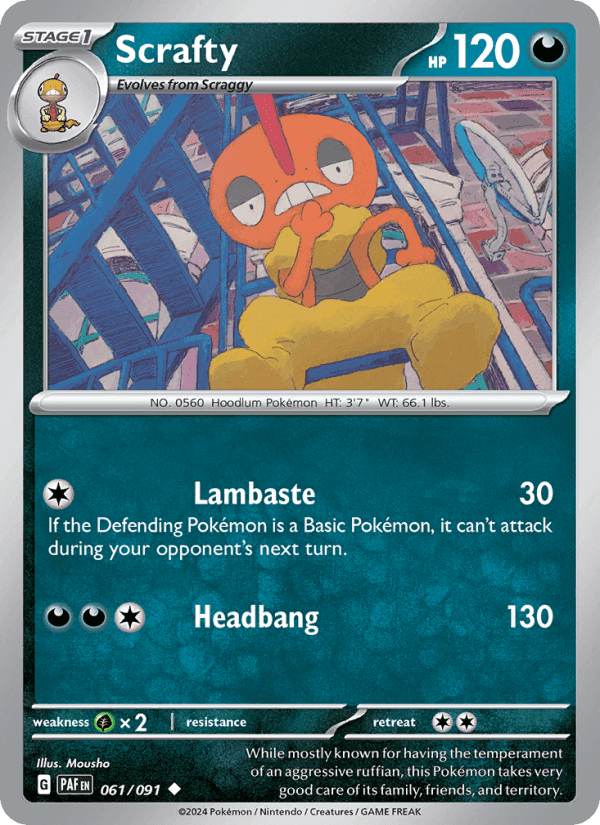 Scrafty #061 Paldean Fates