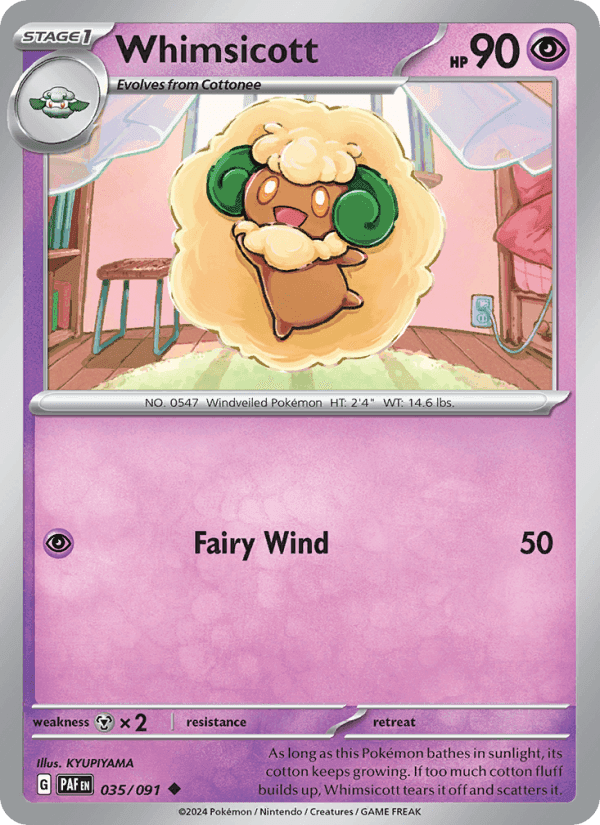 Whimsicott #035 Paldean Fates