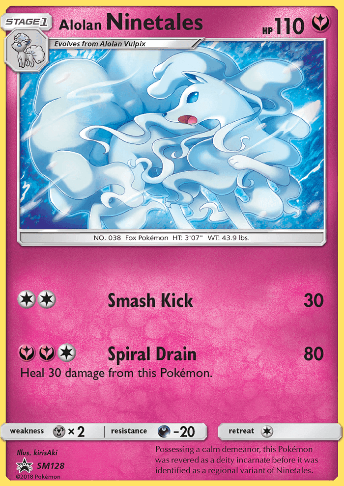 Alolan Ninetales #128 SM Black Star Promos