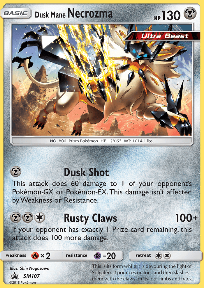 Dusk Mane Necrozma #107 SM Black Star Promos