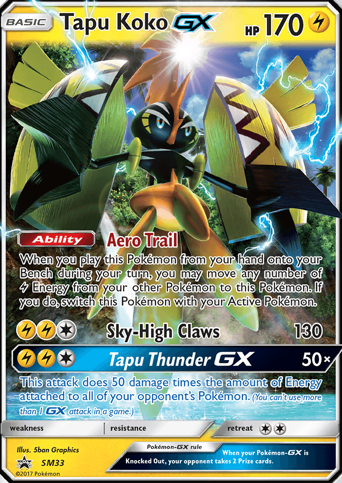 Tapu Koko GX #33 SM Black Star Promos