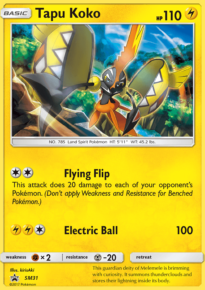 Tapu Koko #31 SM Black Star Promos