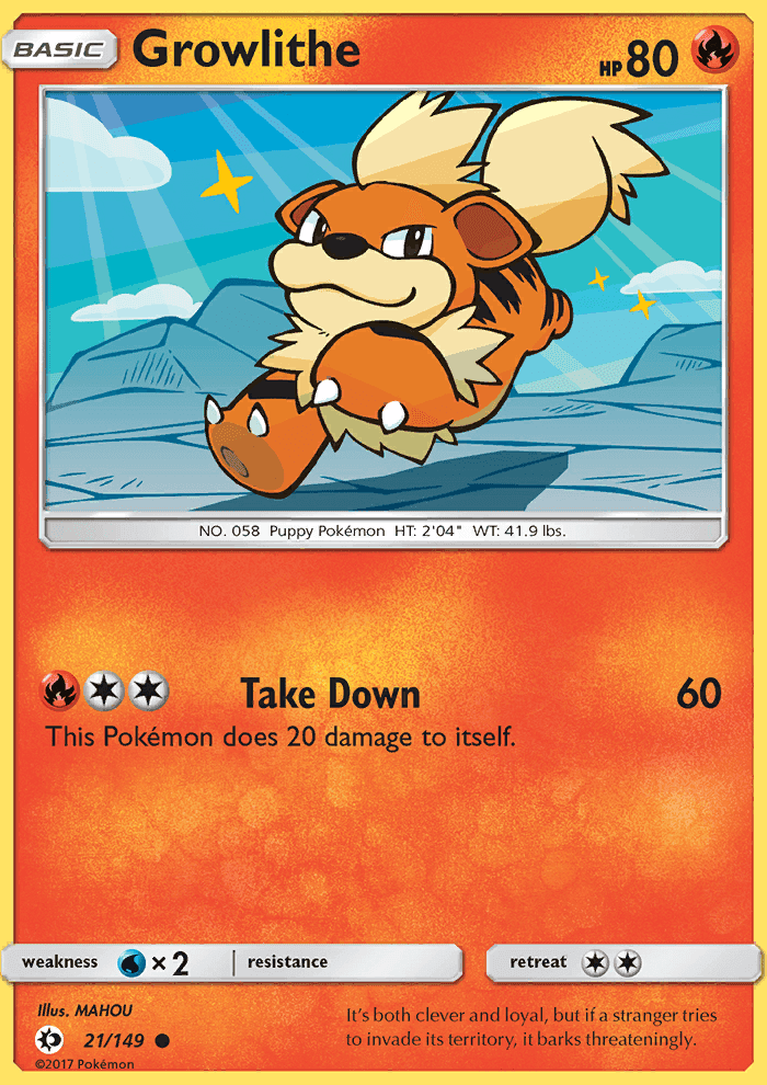 Growlithe #21 Sun & Moon