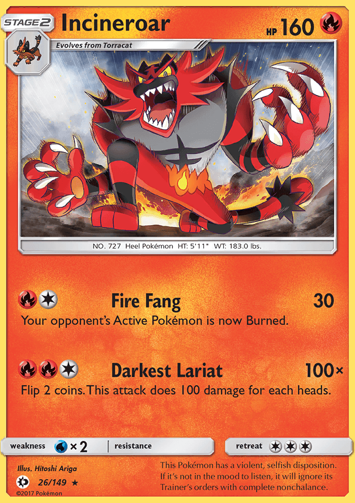 Incineroar #26 Sun & Moon