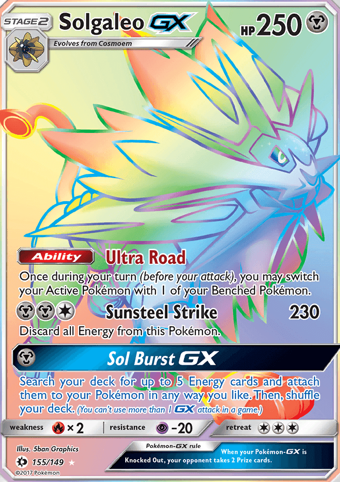 Solgaleo GX #155 Sun & Moon