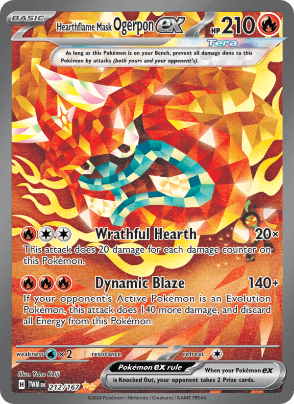 Hearthflame Mask Ogerpon ex #212 Twilight Masquerade