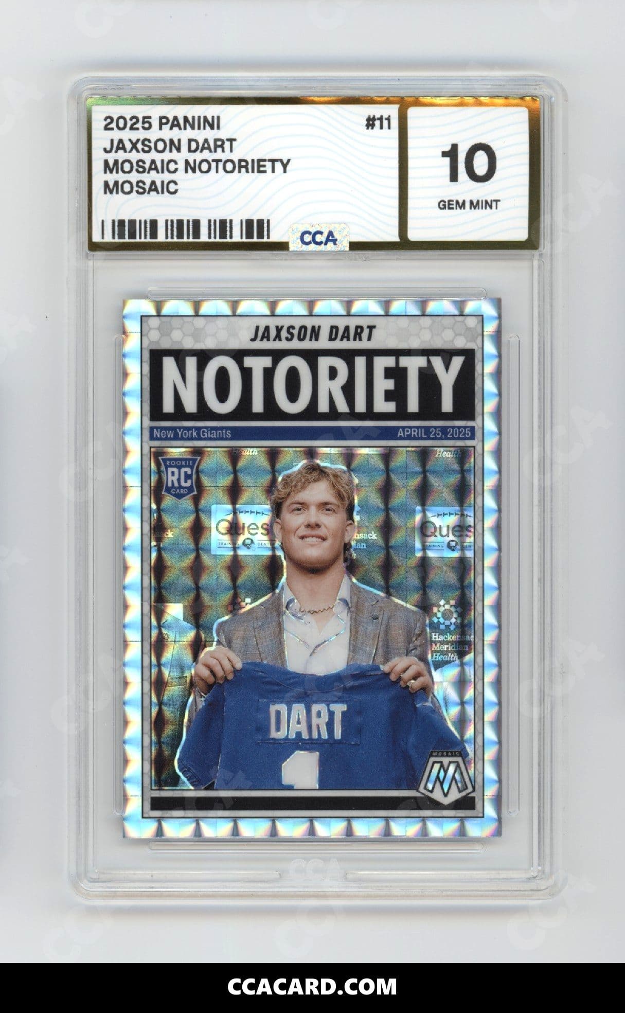 CCA graded Jaxson Dart slab