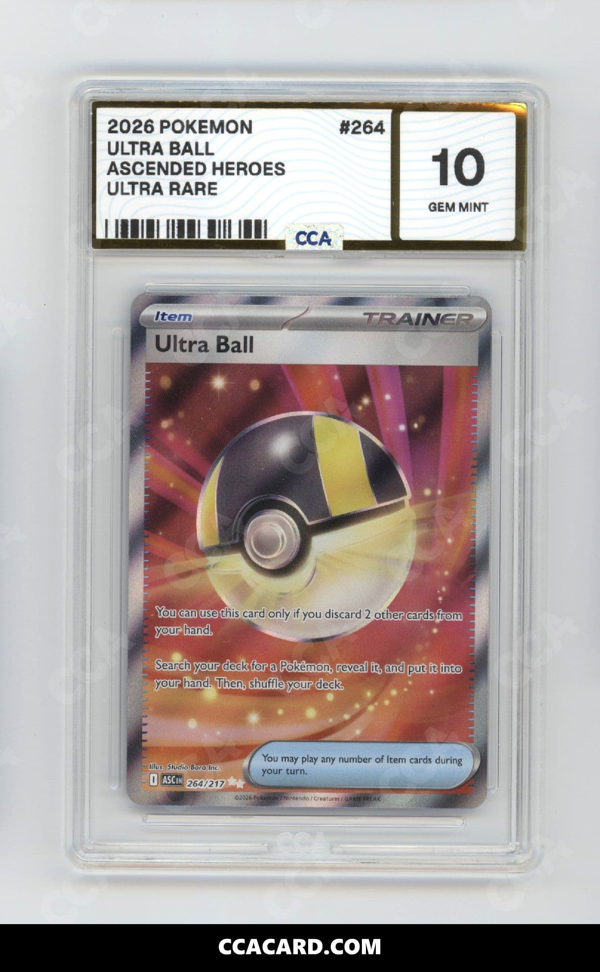 CCA graded Ultra Ball slab