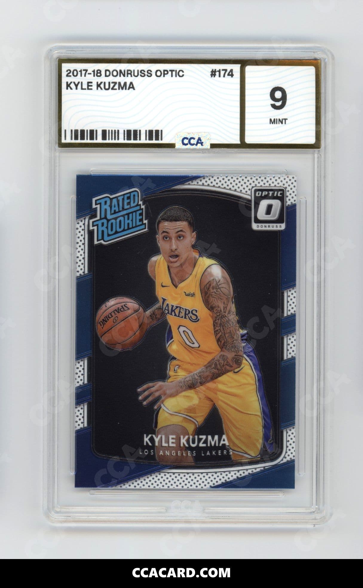CCA graded Kyle Kuzma slab