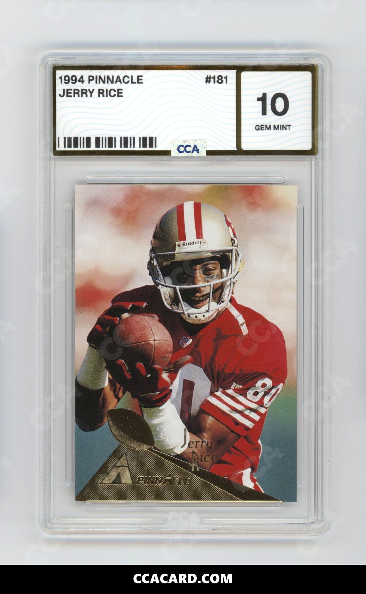 Jerry Rice graded CCA 10, cert 68