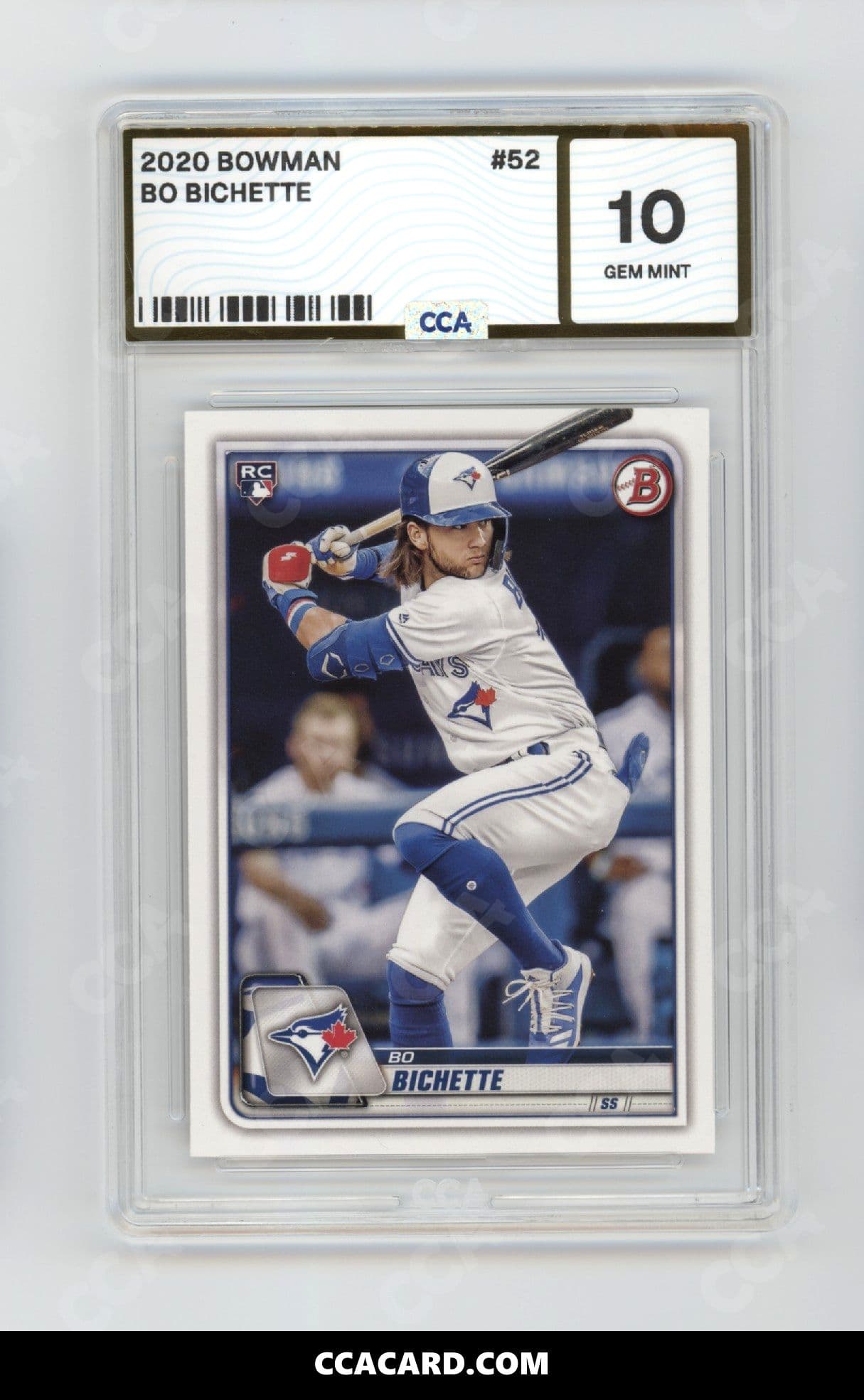 Bo Bichette graded CCA 10, cert 78