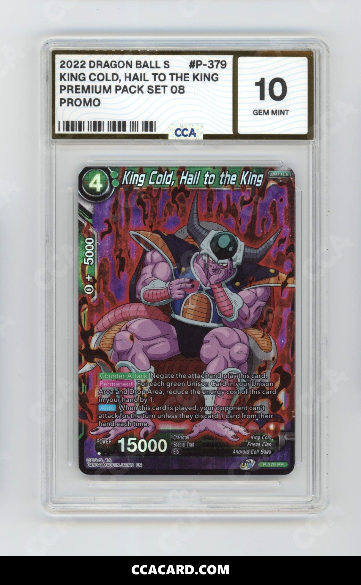 CCA graded King Cold, Hail to the King slab