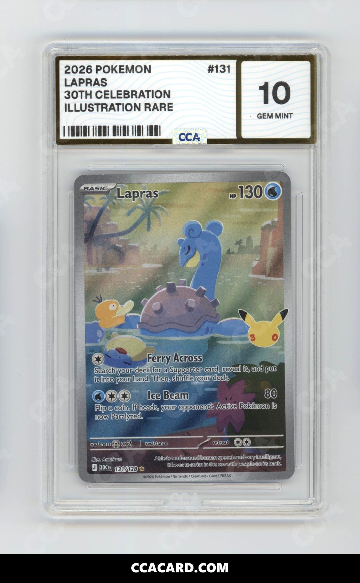 Lapras graded CCA 10, cert 151