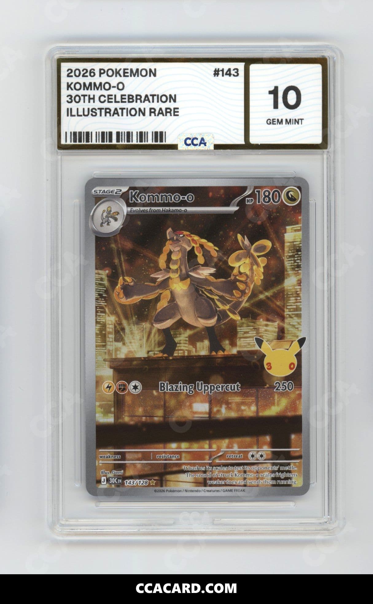 CCA graded Kommo-o slab