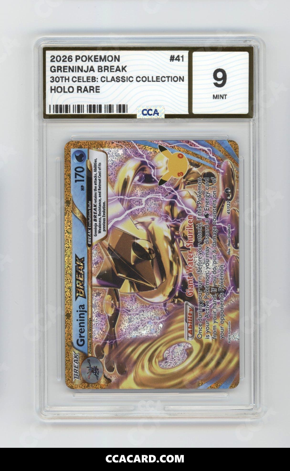 CCA graded Greninja BREAK slab