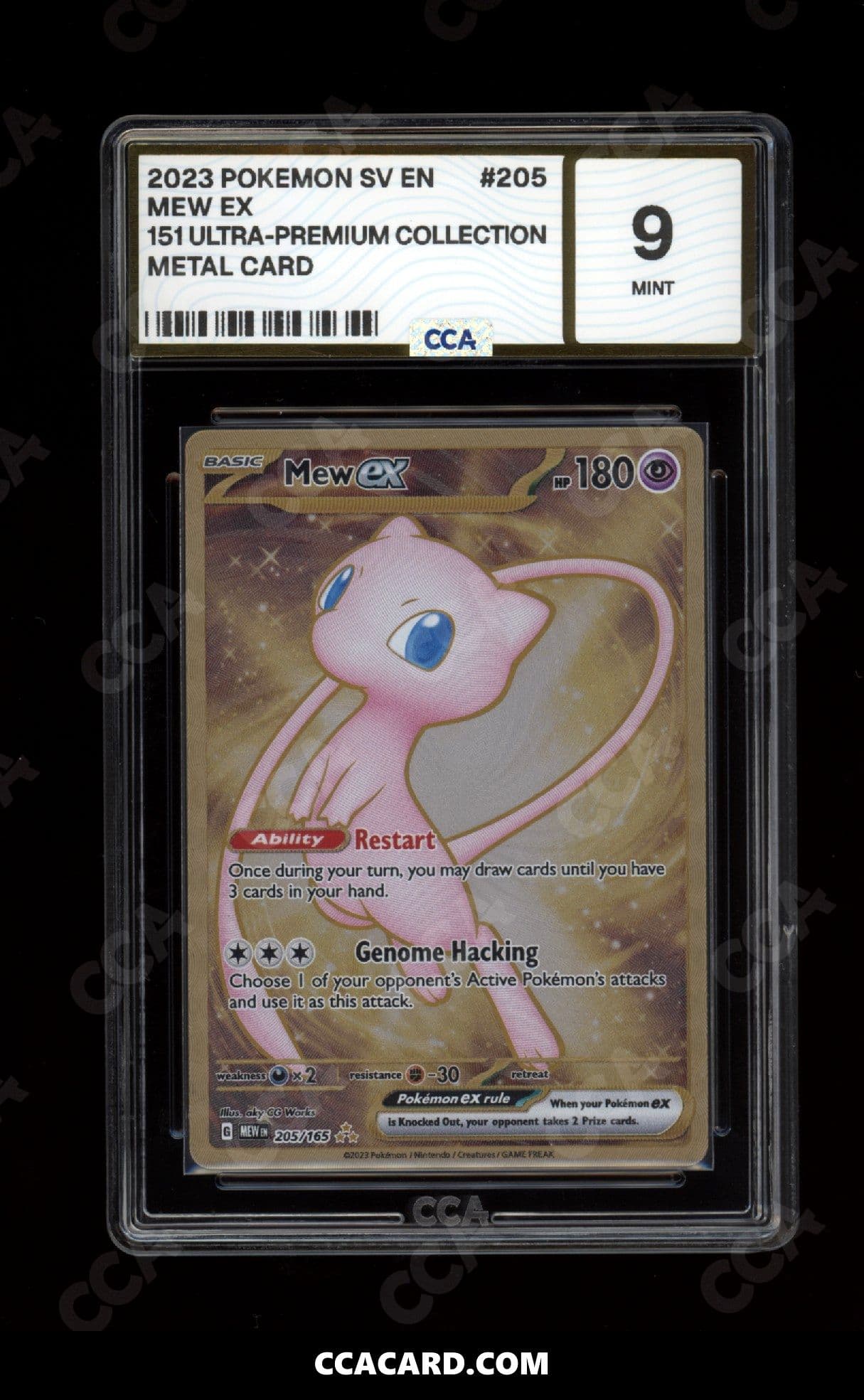 CCA graded Mew ex slab