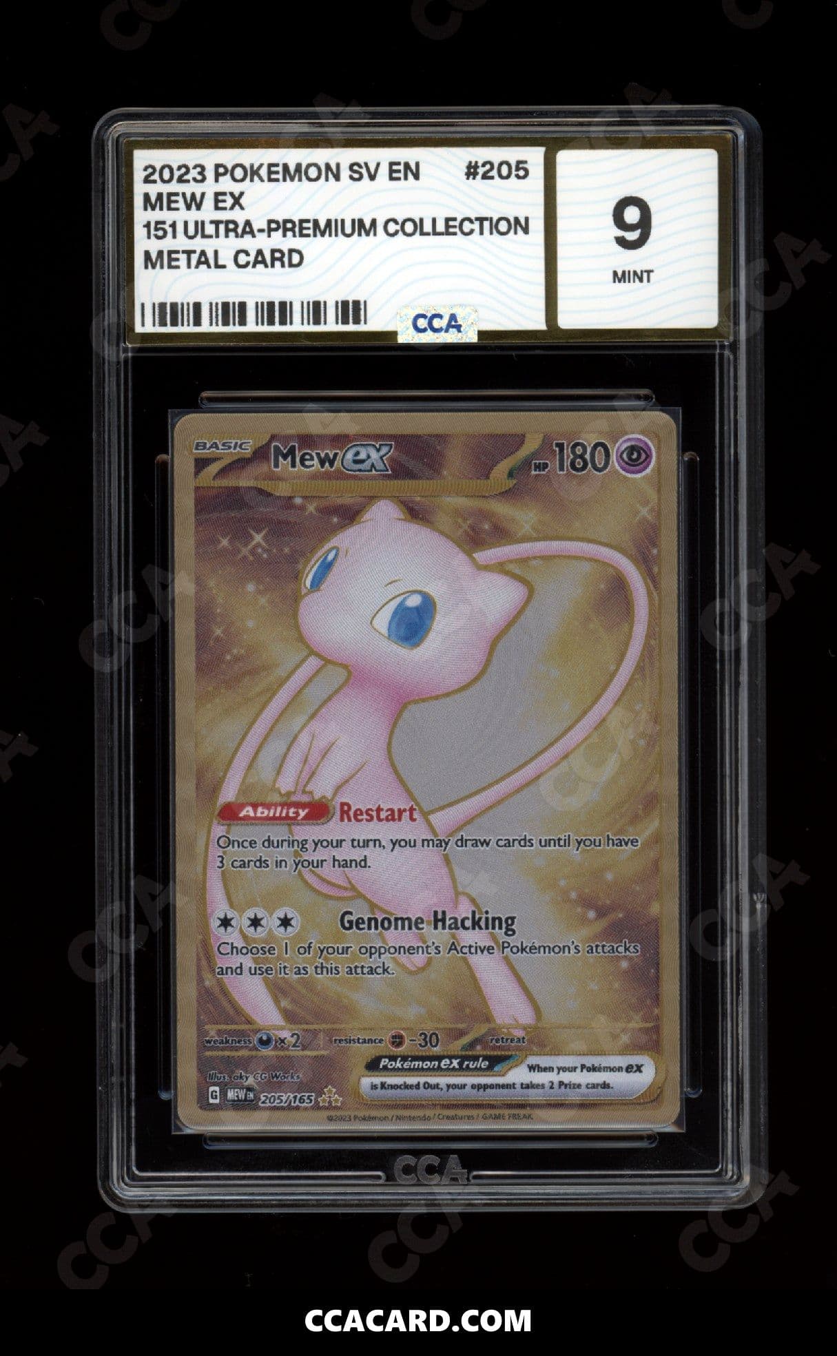 CCA graded Mew ex slab