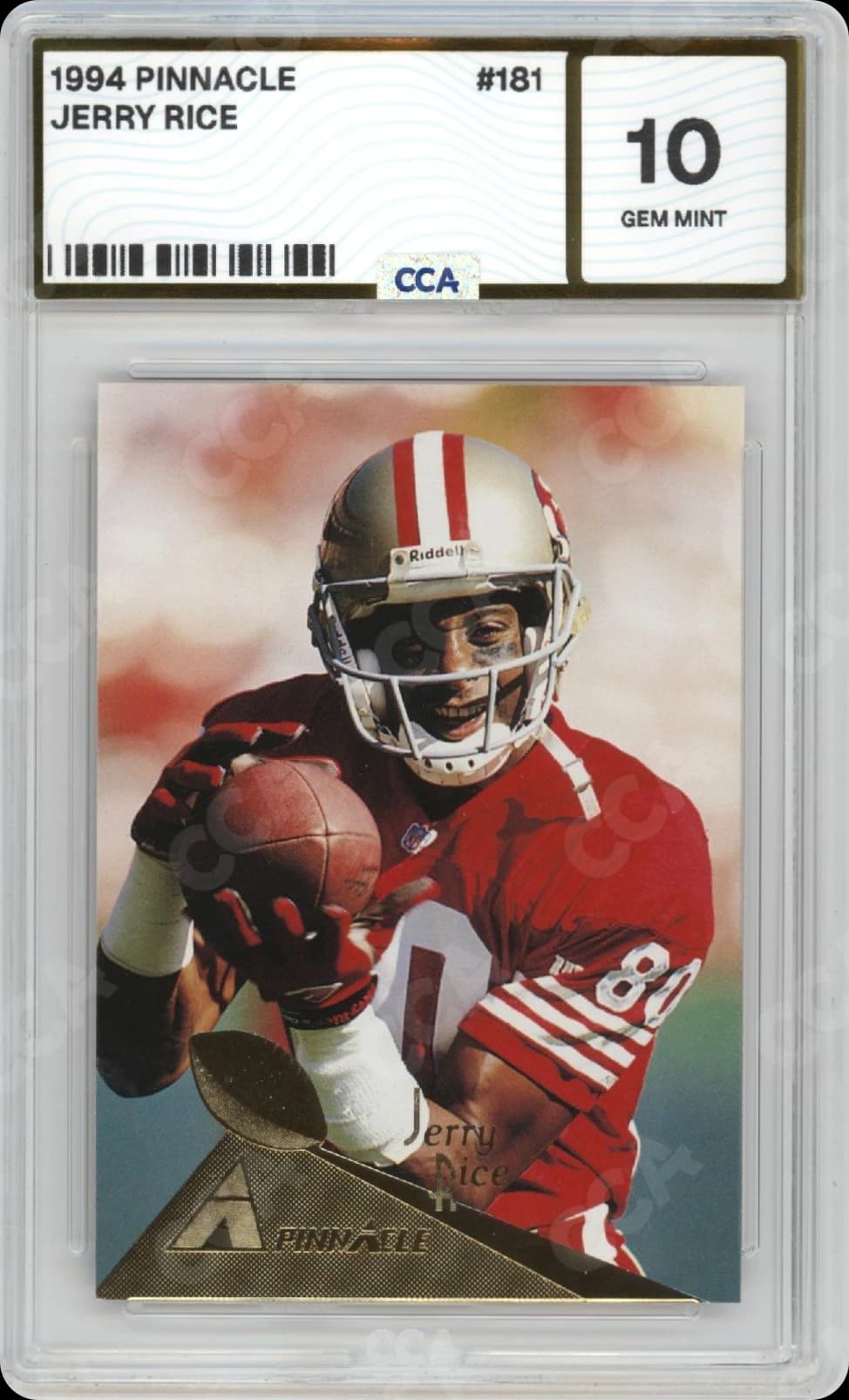 Jerry Rice graded CCA 10, cert 68