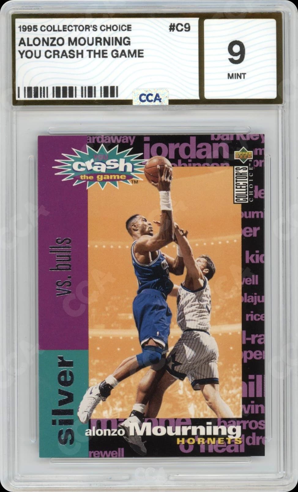Alonzo Mourning graded CCA 9, cert 71
