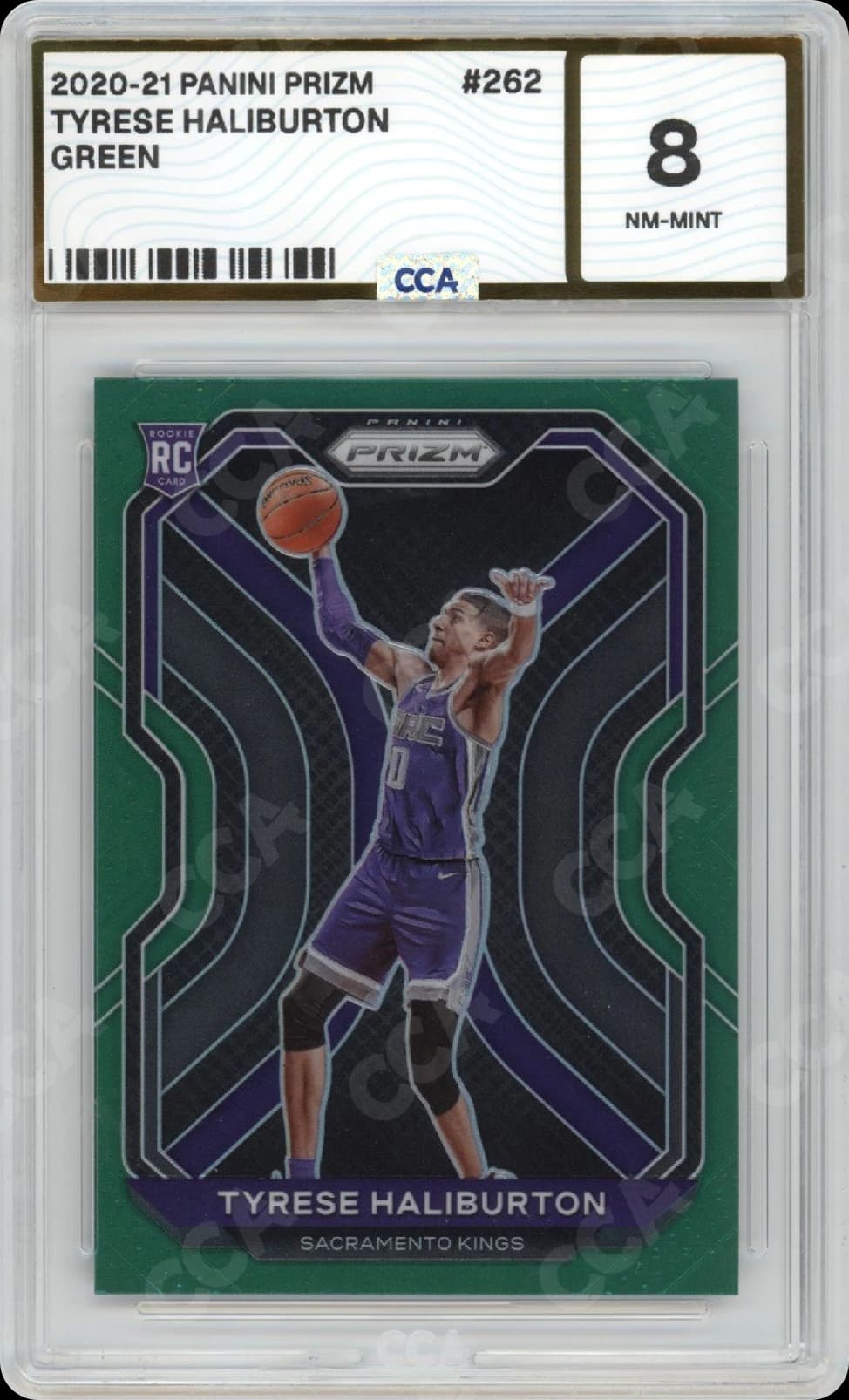 Tyrese Haliburton graded CCA 8, cert 72