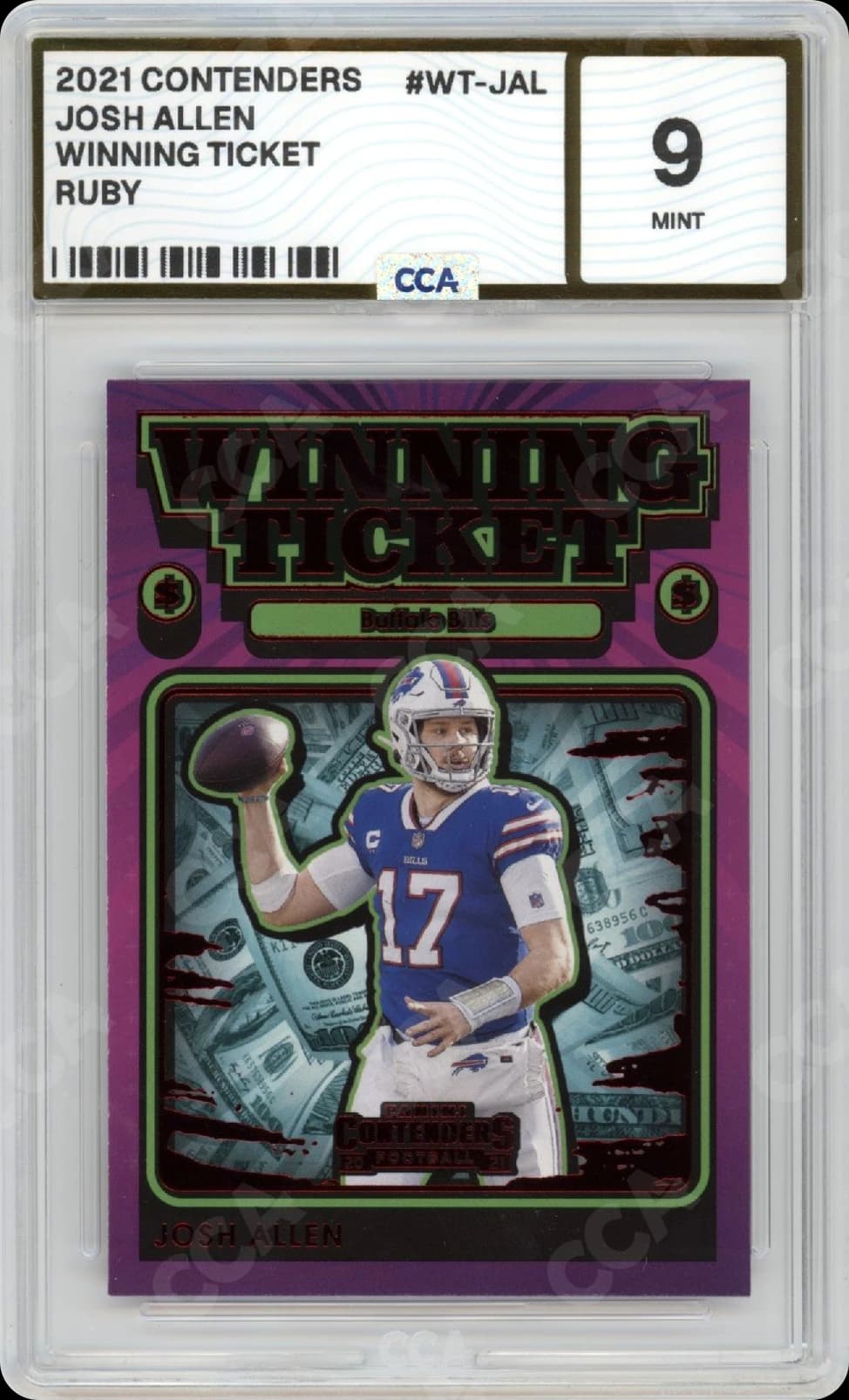 Josh Allen graded CCA 9, cert 82