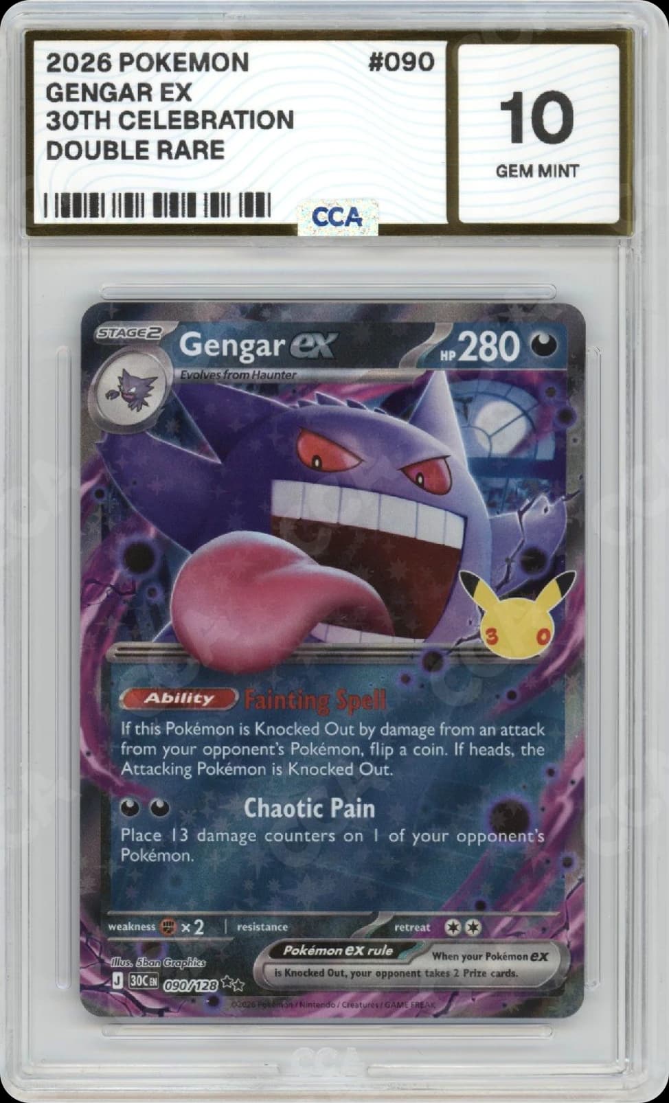 Gengar ex CCA 10 slab, front
